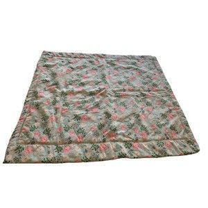 Baby Nursery Blanket Cottage Floral Zigzag pattern 43x 36.5” Hand Made Bedding